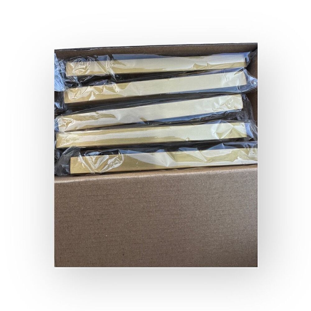 5 Cabinet handles golden warm color new in box 5 inches long